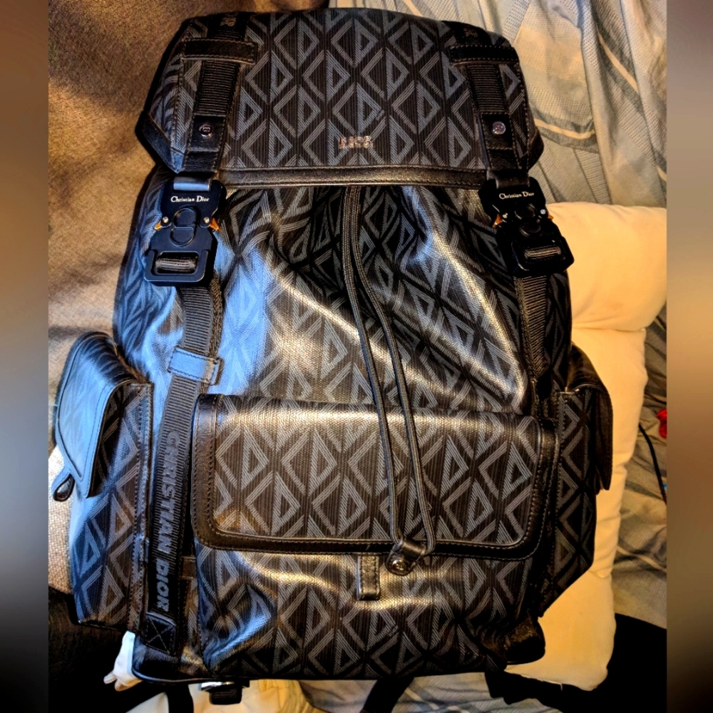Christian Dior Leather Backpack black/grey (pristine)